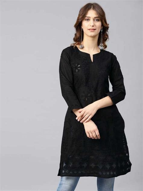 Black Chikan Kurta